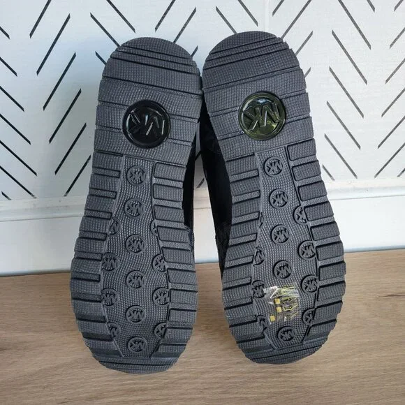 ❤️MICHAEL KORS WILMA Trainer Sneaker 10 Womens Shoes Black Monogram MK Logo New - Picture 8 of 10
